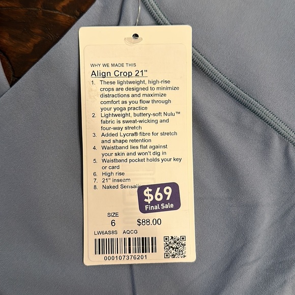 Lululemon. Align Crop 21” - Picture 2 of 3